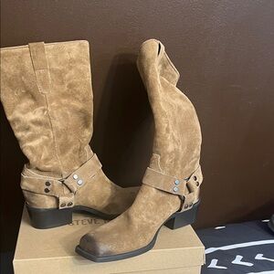 Steve Madden Tan Suede Heeled Boots